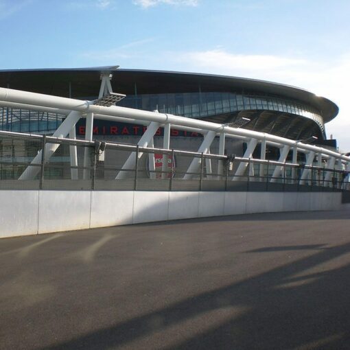 barrier grating fence for crowd loading; sports stadium fencing