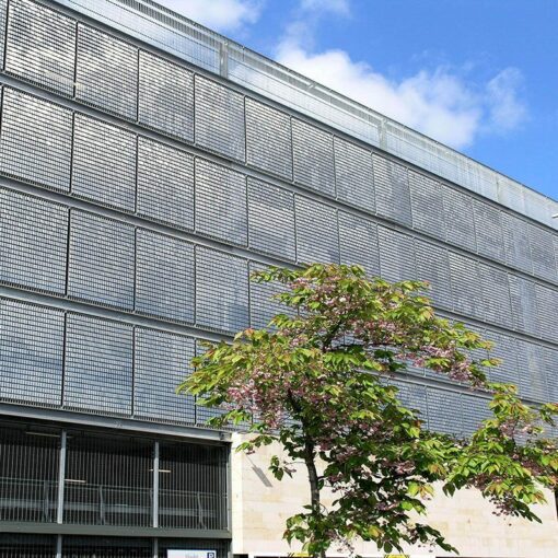 Stereo kinetic wall cladding olympia dundee car park 06