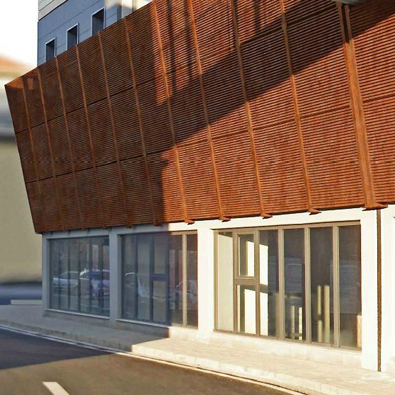LF Italia Corten 80 Steel louvre wall cladding corten 3