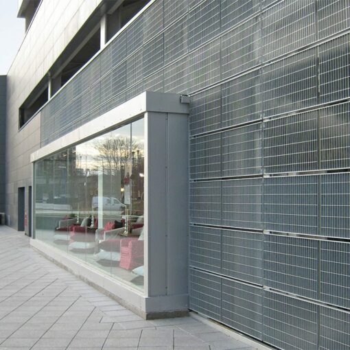 Terra 34 steel grating panel wall cladding car park Ikea 1