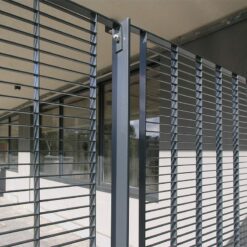 Torino steel grating fence perimeter security Channelsea House 114