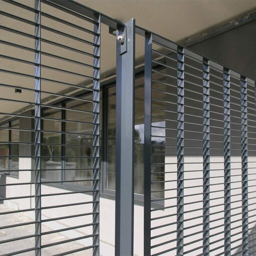 Torino steel grating fence perimeter security Channelsea House 114