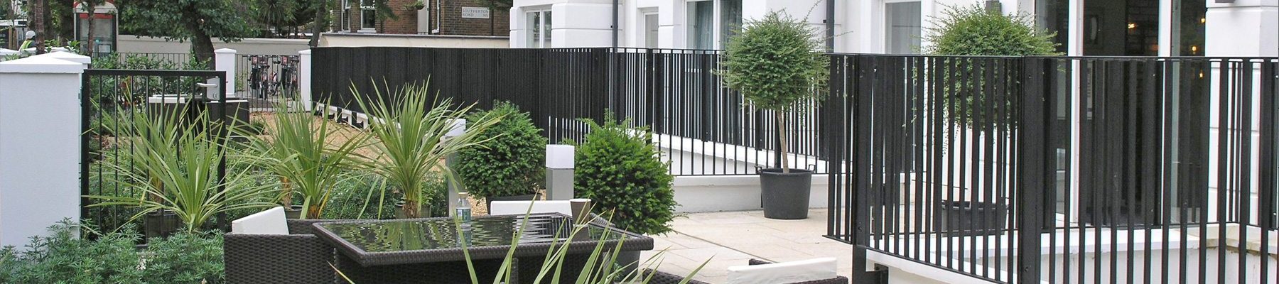banner LangFulton Rimini flat bar railing fence Lumar Hotel Hammersmith 3 banner LangFulton Rimini flat bar railing fence Lumar Hotel Hammersmith 3
