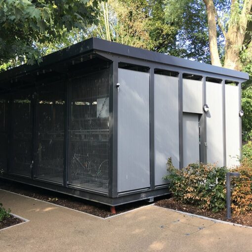 secure cycle shelter Italia 80V