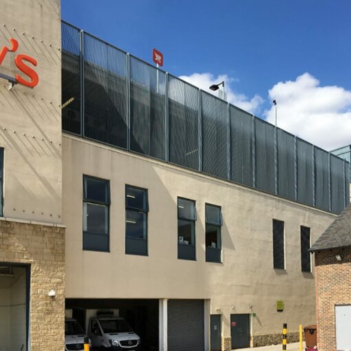 Terra 34 open mesh security screen Bicester car park Sainsbury 10