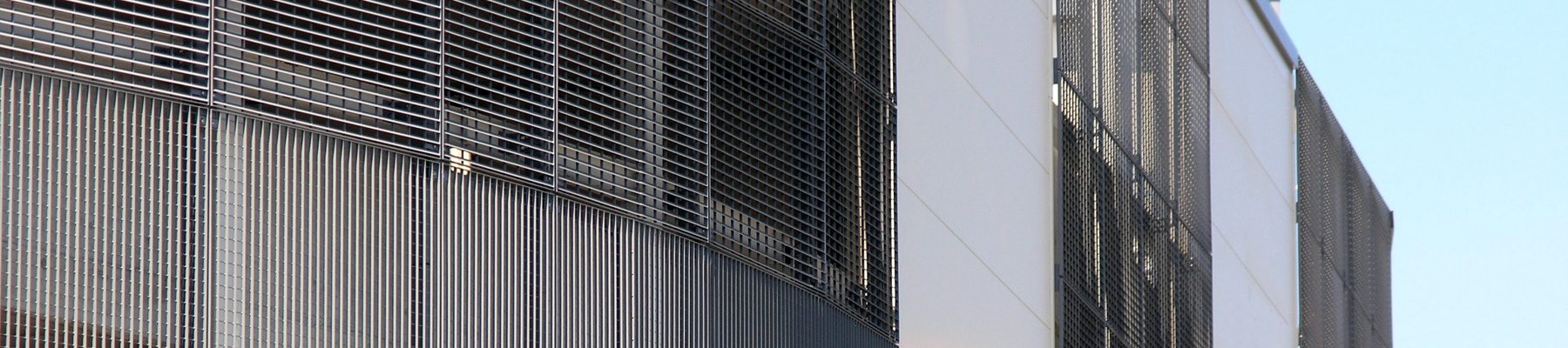 Steel grating and louvre external screens Sainsburys Redhill banner2 Steel grating and louvre external screens Sainsburys Redhill banner2