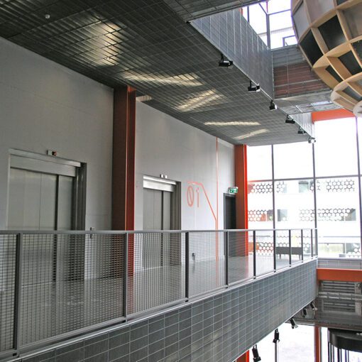 Ceiling panels Stretto 11 grating soffit and fascia cladding Here East 2