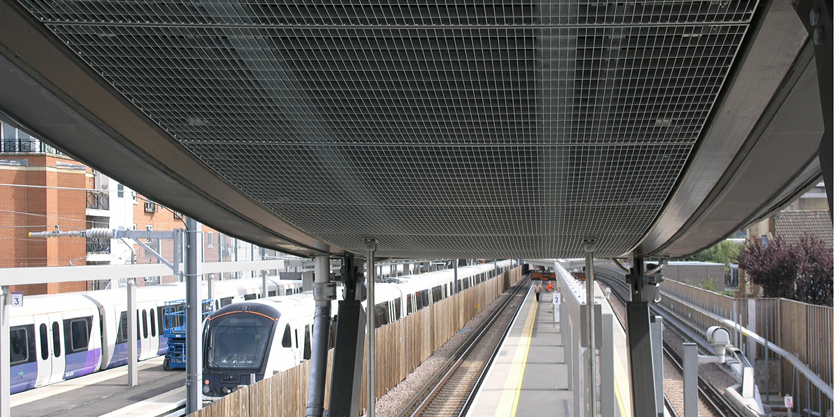 Stretto 22 bespoke 66x22 ceiling panels Abbeywood Station 2 news Stretto 22 bespoke 66x22 ceiling panels Abbeywood Station 2 news