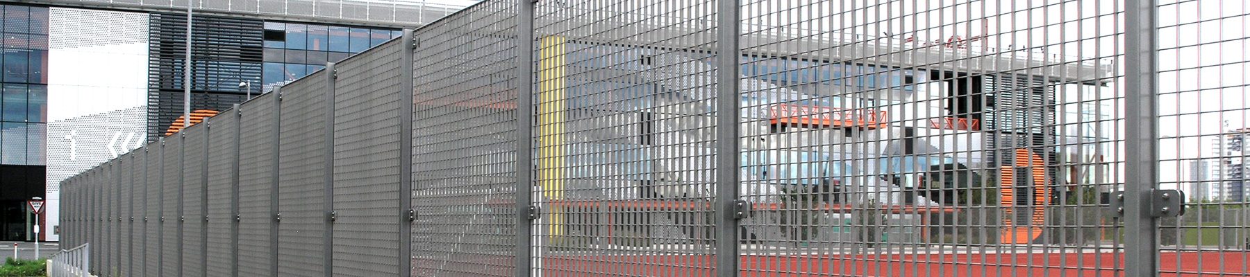 MUGA sports grating fence Gainsborough School Stratford banner2 MUGA sports grating fence Gainsborough School Stratford banner2