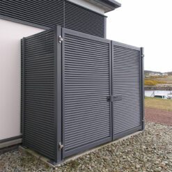 Steel Louvred Screen plant housing Italia 100 Portavadie 1