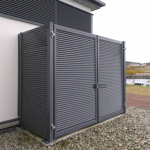 Steel Louvred Screen plant housing Italia 100 Portavadie 1