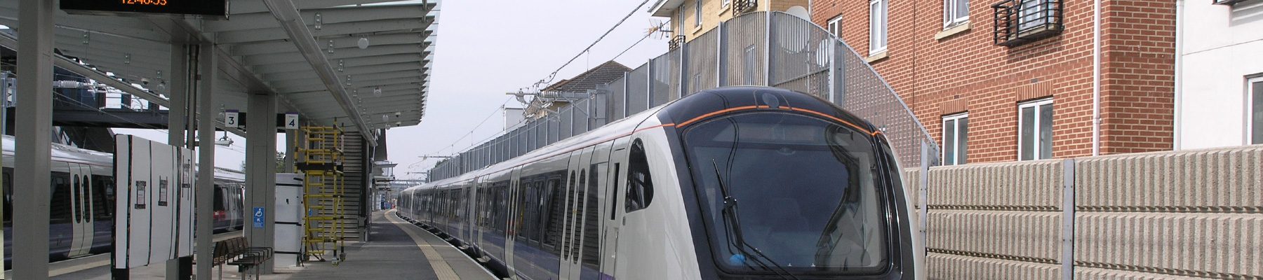 Torino 11 protective barrier fence Abbey Wood Station 1 banner Torino 11 protective barrier fence Abbey Wood Station 1 banner