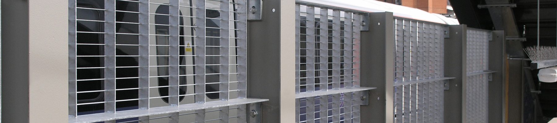 Torono 33 barrier grating fence Abbey Wood Station banner 1 Torono 33 barrier grating fence Abbey Wood Station banner 1