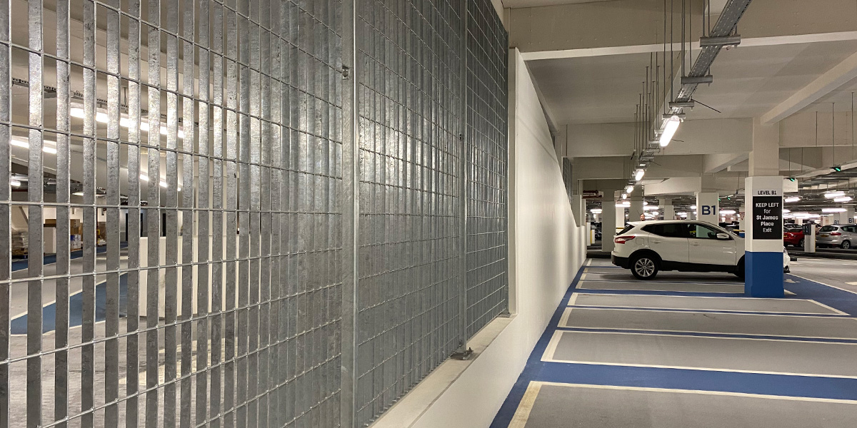 Stereo 4 security grating screen car park St James Quarter news Stereo 4 security grating screen car park St James Quarter news