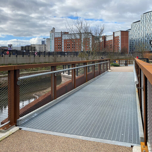 Mayfield Park heel proof grating pedestrian bridge 4