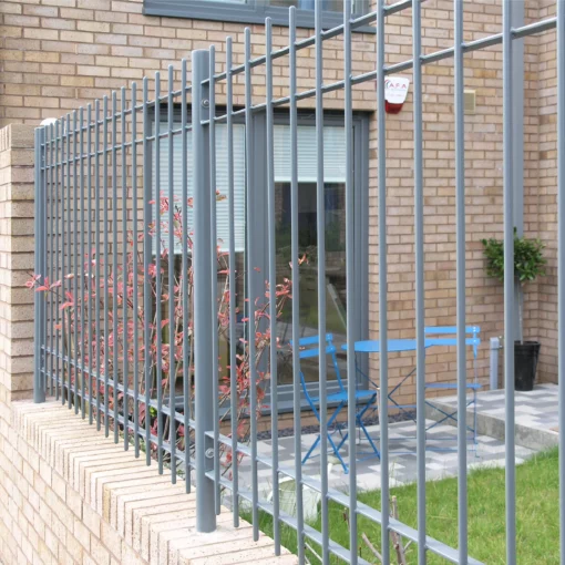 contemporary railing fence at Bellevue Colonies residential development in Edinburgh