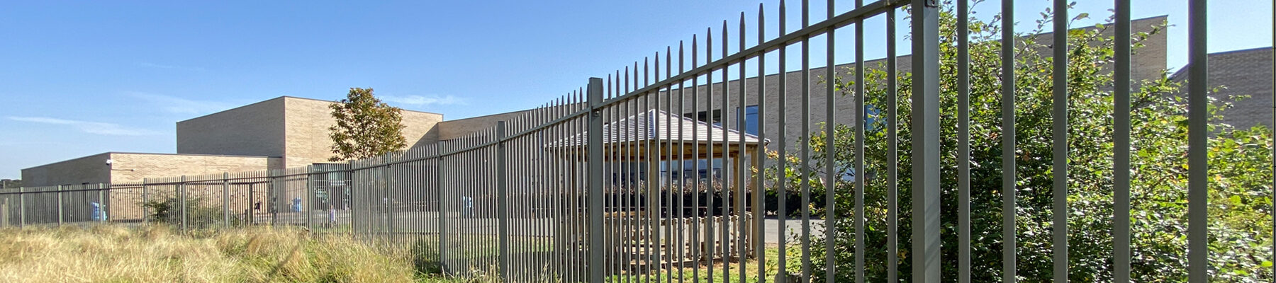 Siena railing fence St Johns Primary School banner IMG 1278 copy Siena railing fence providing excellent security for school children between St Johns Primary and municipal park and